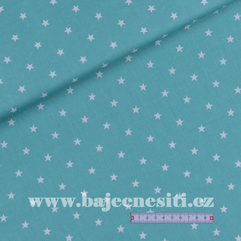 Hvězdy bílé na mentolové